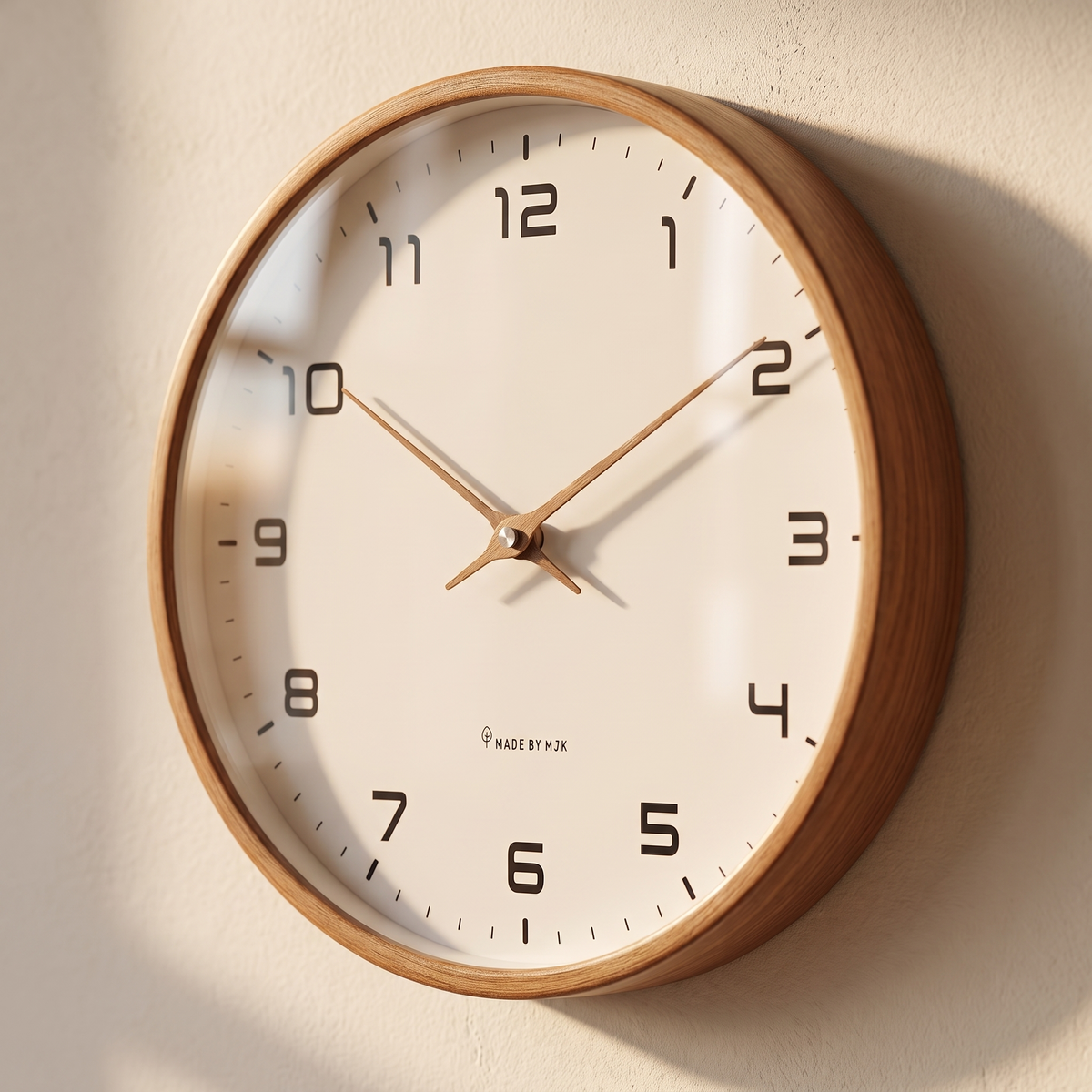 Norvik wall clock frame and dial detail