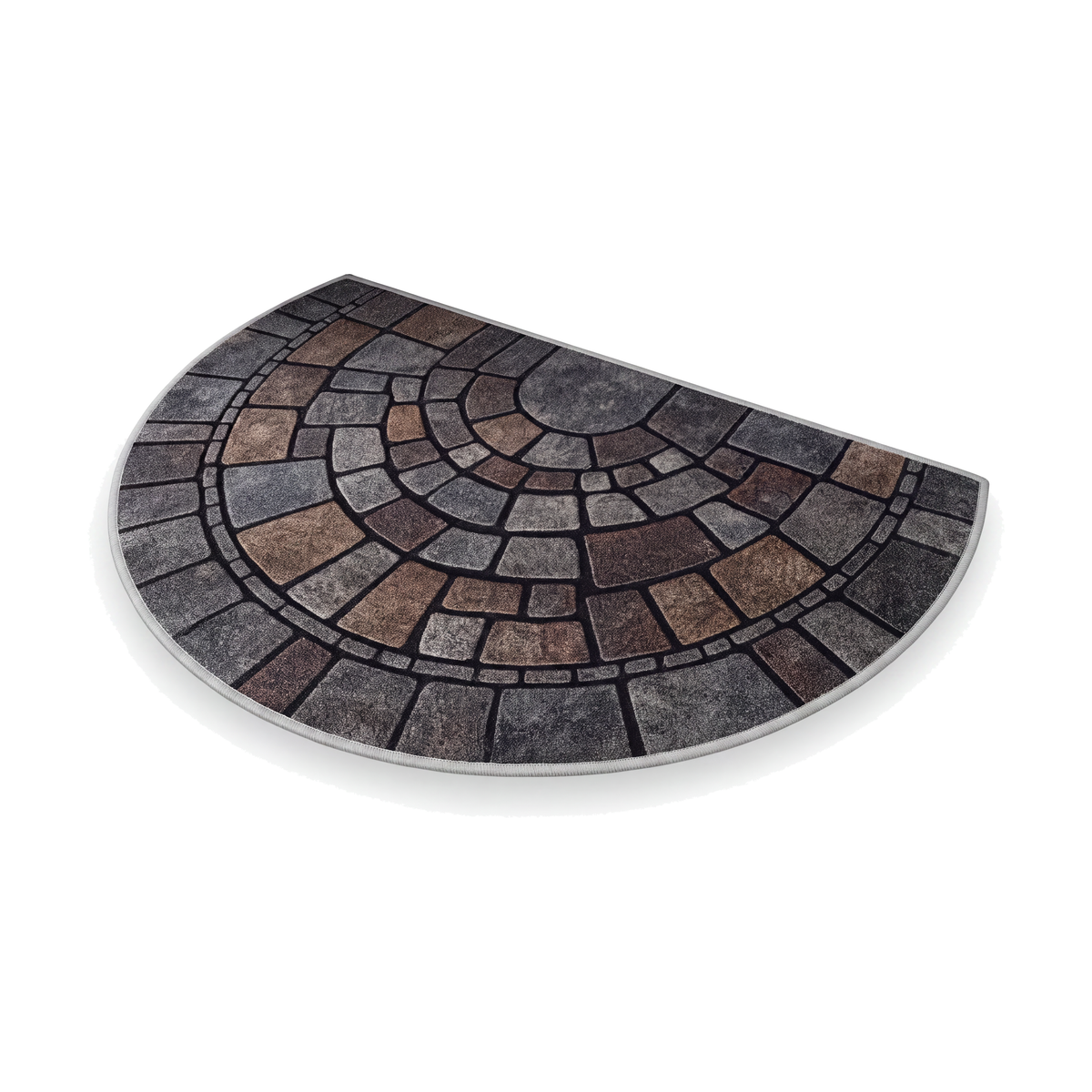 Calderra half circle door mat shown complete on a plain white background