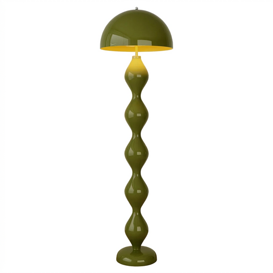 Verdi green mushroom floor lamp on a white background