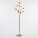 Foliana white maple branch floor lamp on a white background