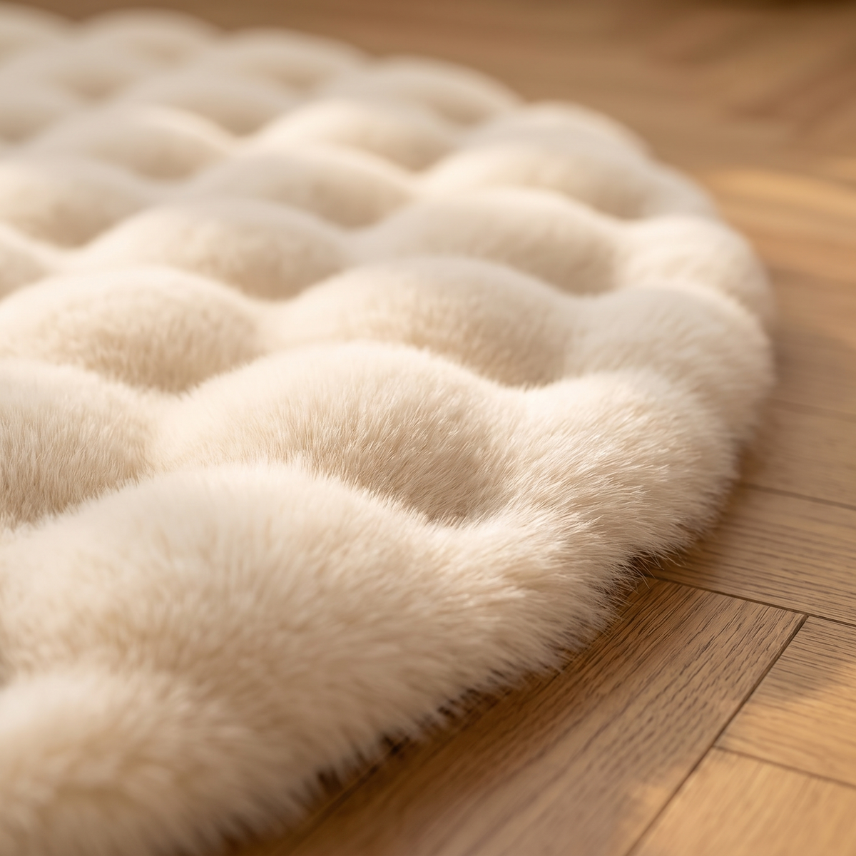 Nimbus round bubble rug pile texture detail