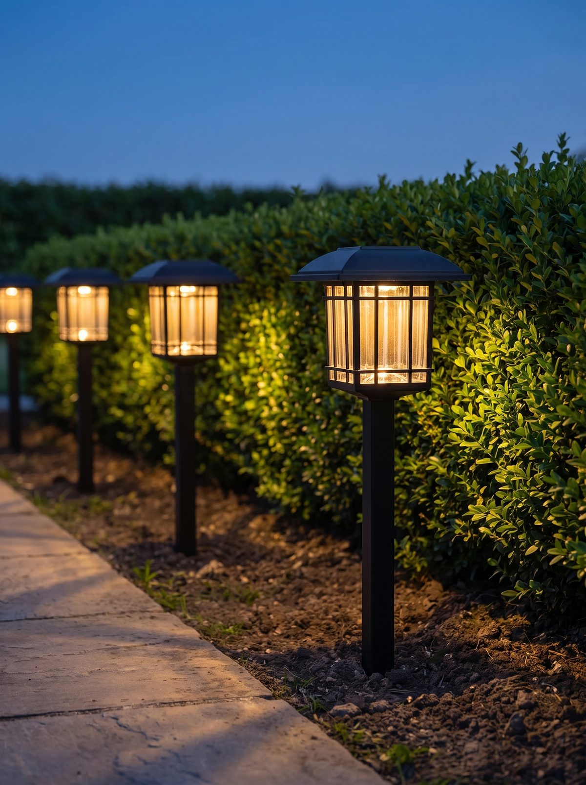 Halden solar light staked in soil with no wiring